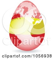 3d China Flag Egg Globe With A Shadow
