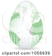 Poster, Art Print Of 3d Nigerian Flag Egg Globe With A Shadow