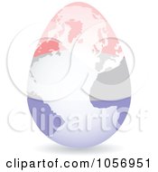 Poster, Art Print Of 3d Netherlands Flag Egg Globe With A Shadow