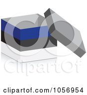 3d Open Estonian Flag Box With A Shadow