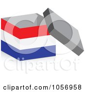 Poster, Art Print Of 3d Open Netherlands Flag Box With A Shadow