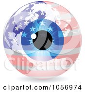 3d American Eye World Globe