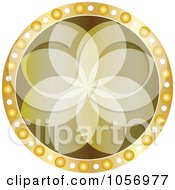 Poster, Art Print Of Golden Floral Medallion