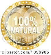Royalty Free Vector Clip Art Illustration Of A Gold Natural Guarantee Circle