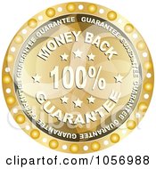 Royalty Free Vector Clip Art Illustration Of A Gold Money Back Guarantee Circle