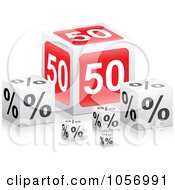 Royalty Free Vector Clip Art Illustration Of A 3d Percent Sales Boxes