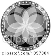 Poster, Art Print Of Grayscale Floral Medallion