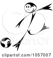Royalty Free Vector Clip Art Illustration Of A Man Playing Soccer by Andrei Marincas