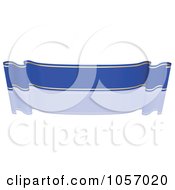Poster, Art Print Of Ribbon Banner In Blue And Gold With A Reflection - 4