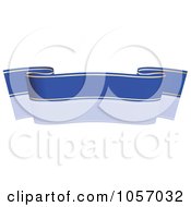 Royalty Free Vector Clip Art Illustration Of A Ribbon Banner In Blue And Gold With A Reflection 5