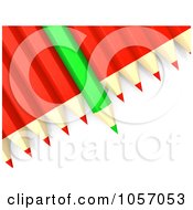 Royalty Free CGI Clip Art Illustration Of A 3d Green Colored Pencil In A Row Of Red Pencils