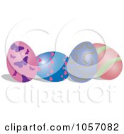 Royalty Free Vector Clip Art Illustration Of A Four Patterned Easter Eggs
