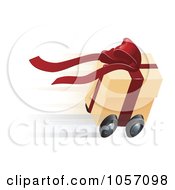 Poster, Art Print Of Fast Gift Box On Wheels