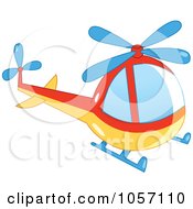 Blue Red And Yellow Helicopter