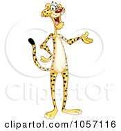 Royalty Free Vector Clip Art Illustration Of A Slender Cheetah Standing And Presenting
