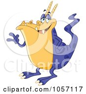 Royalty Free Vector Clip Art Illustration Of A Monster With Charm by yayayoyo