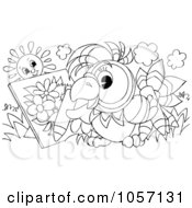 Poster, Art Print Of Coloring Page Outline Of A Parrot Artist Coloring