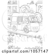 Poster, Art Print Of Coloring Page Outline Of An Ambulance
