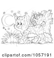 Poster, Art Print Of Coloring Page Outline Of A Bobcat