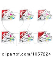 Royalty Free Vector Clip Art Illustration Of A Digital Collage Of Percent Off Sales Shopping Bags