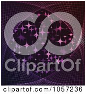 Royalty Free Vector Clip Art Illustration Of A Background Of A Purple Sparkles Mesh by Andrei Marincas