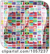 Royalty Free Vector Clip Art Illustration Of A World Flag Button