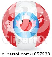 Poster, Art Print Of 3d Canadian Eye World Globe