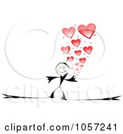 Royalty Free Vector Clip Art Illustration Of A Loving Man With Hearts by Andrei Marincas