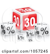 Royalty Free Vector Clip Art Illustration Of A Thirty Percent Off Sales Box