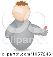 Royalty Free Vector Clip Art Illustration Of A 3d Avatar Man Holding A Thumb Up