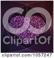 Poster, Art Print Of Background Of A Purple Heart And Mesh
