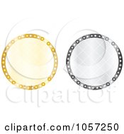 Royalty Free Vector Clip Art Illustration Of A Digital Collage Of Sparkly Gold And Silver Circles by Andrei Marincas