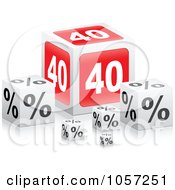 Royalty Free Vector Clip Art Illustration Of A Forty Percent Off Sales Box