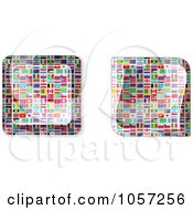 Poster, Art Print Of Digital Collage Of National Flag Buttons