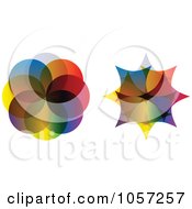 Royalty Free Vector Clip Art Illustration Of A Digital Collage Of Colorful Dot And Star Designs by Andrei Marincas