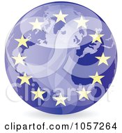 Royalty Free Vector Clip Art Illustration Of A 3d European Globe Ball