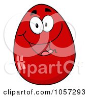 Red Easter Egg Character by Hit Toon