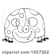 Royalty Free Vector Clip Art Illustration Of An Outlined Ladybug by Hit Toon