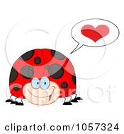 Royalty Free Vector Clip Art Illustration Of An Infatuated Ladybug by Hit Toon