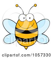 Royalty-Free Vector Clip Art Illustration of a Happy Bee by Hit Toon #COLLC1057330-0037