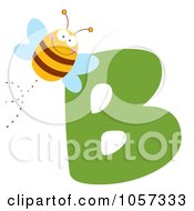 Poster, Art Print Of Happy Bee By A Letter B