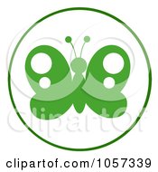 Poster, Art Print Of Green And White Butterfly Logo