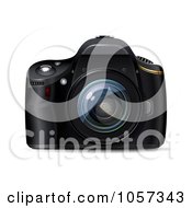 3d Black Digital Reflex Camera