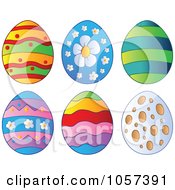 Royalty Free Vector Clip Art Illustration Of A Digital Collage Of Patterned Easter Eggs
