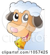 Poster, Art Print Of Farmyard Sheep With A Bell