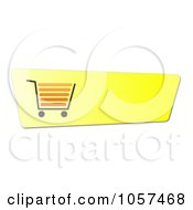 Poster, Art Print Of Yellow Shopping Cart Button