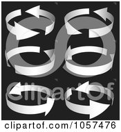 Royalty Free Vector Clip Art Illustration Of A Digital Collage Of White Arrows On Black