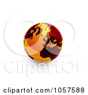 Poster, Art Print Of 3d Orange And Red Globe