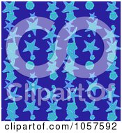 Poster, Art Print Of Background Pattern Of Starfish On Blue