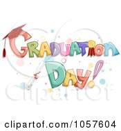 Poster, Art Print Of Graduation Day Text With A Diploma And Bubbles